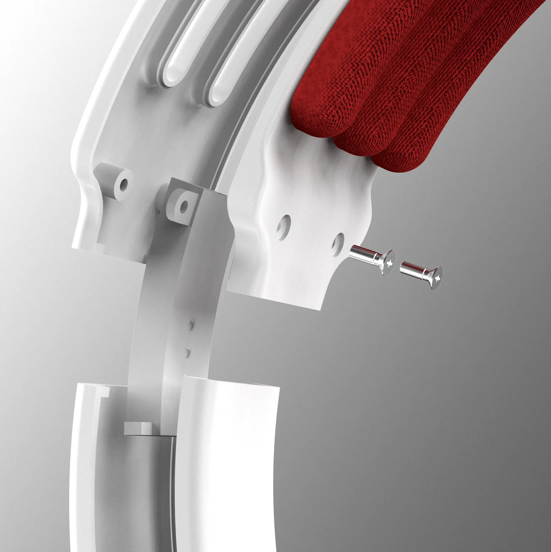 An exploded view of Angel's headband.