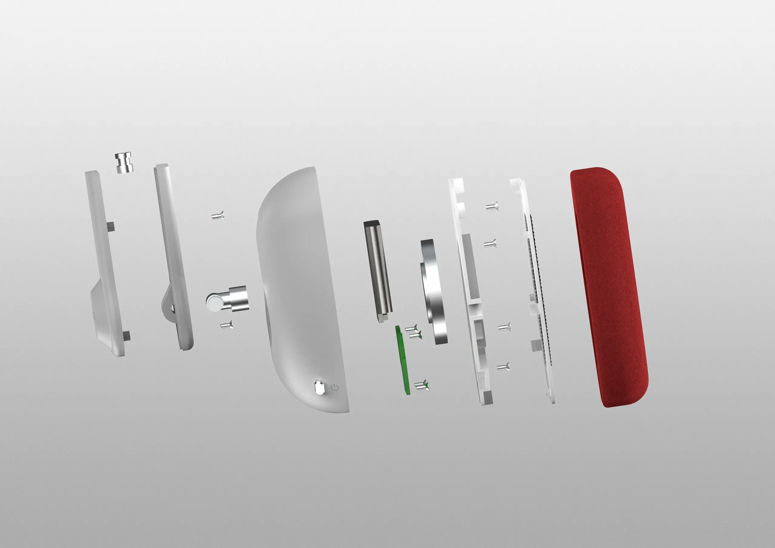 An exploded view of Angel's headphone.