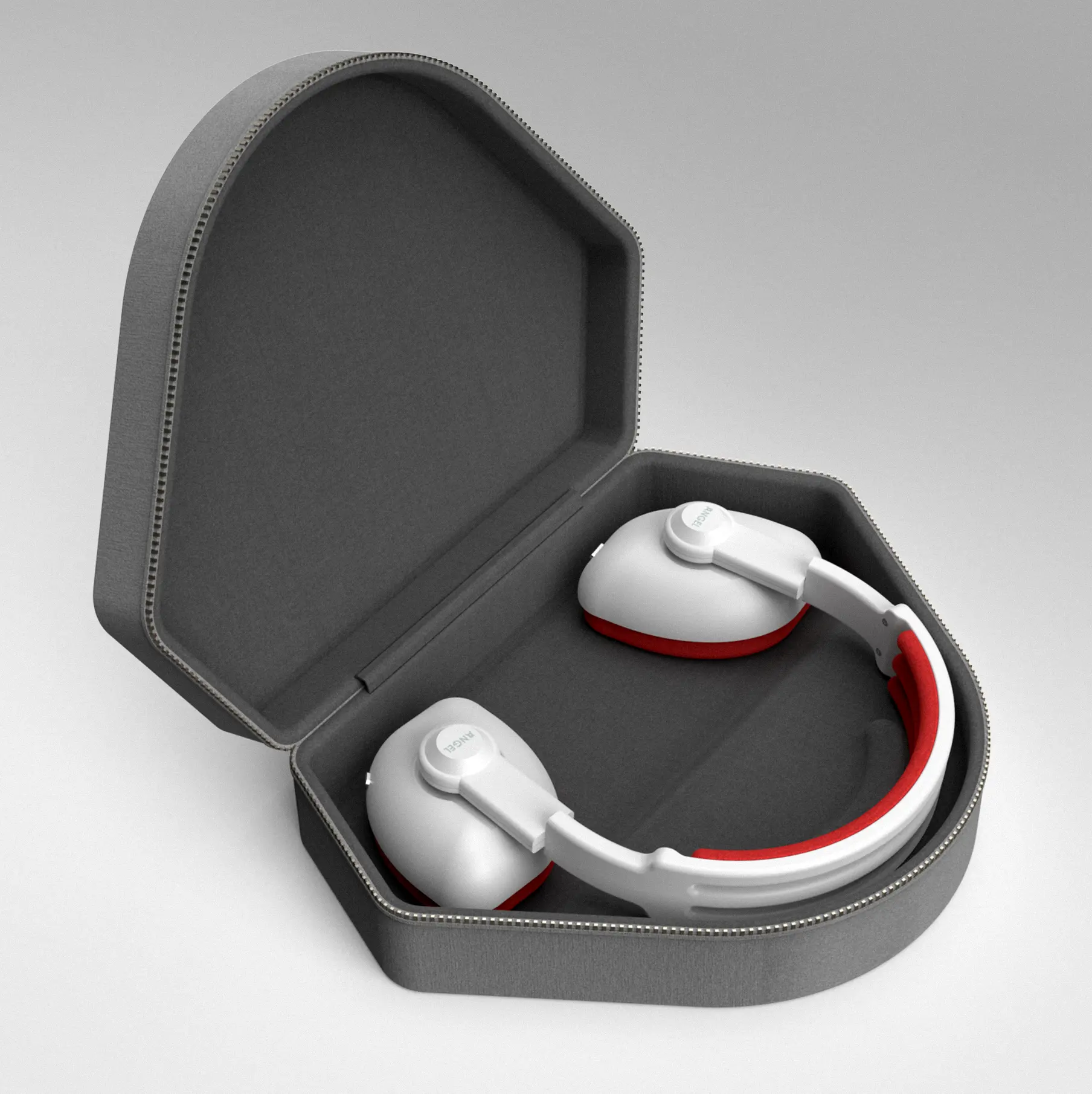 Angel headphones in the case.